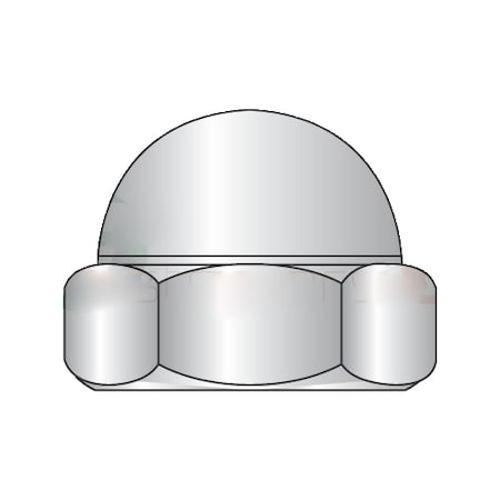 Newport Fasteners Low Crown Acorn Nut, #4-40, 18-8 Stainless Steel, 0.2 in H, 500 PK 565465